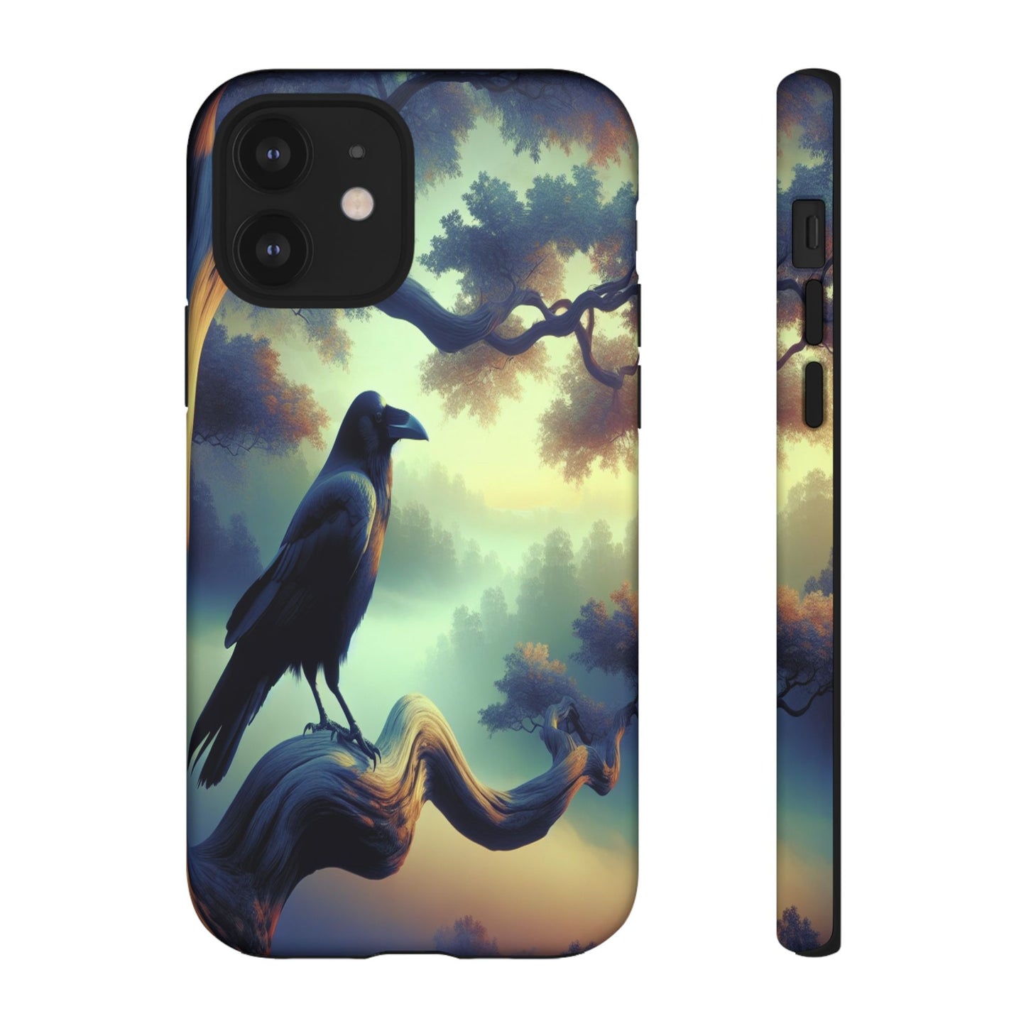 Raven in the Misty Forest - Phone Case