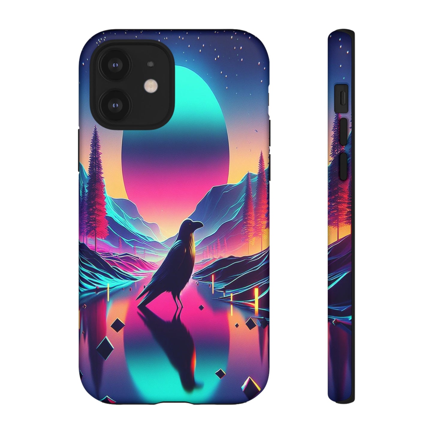 Celestial Horizon with Raven - Phone Case