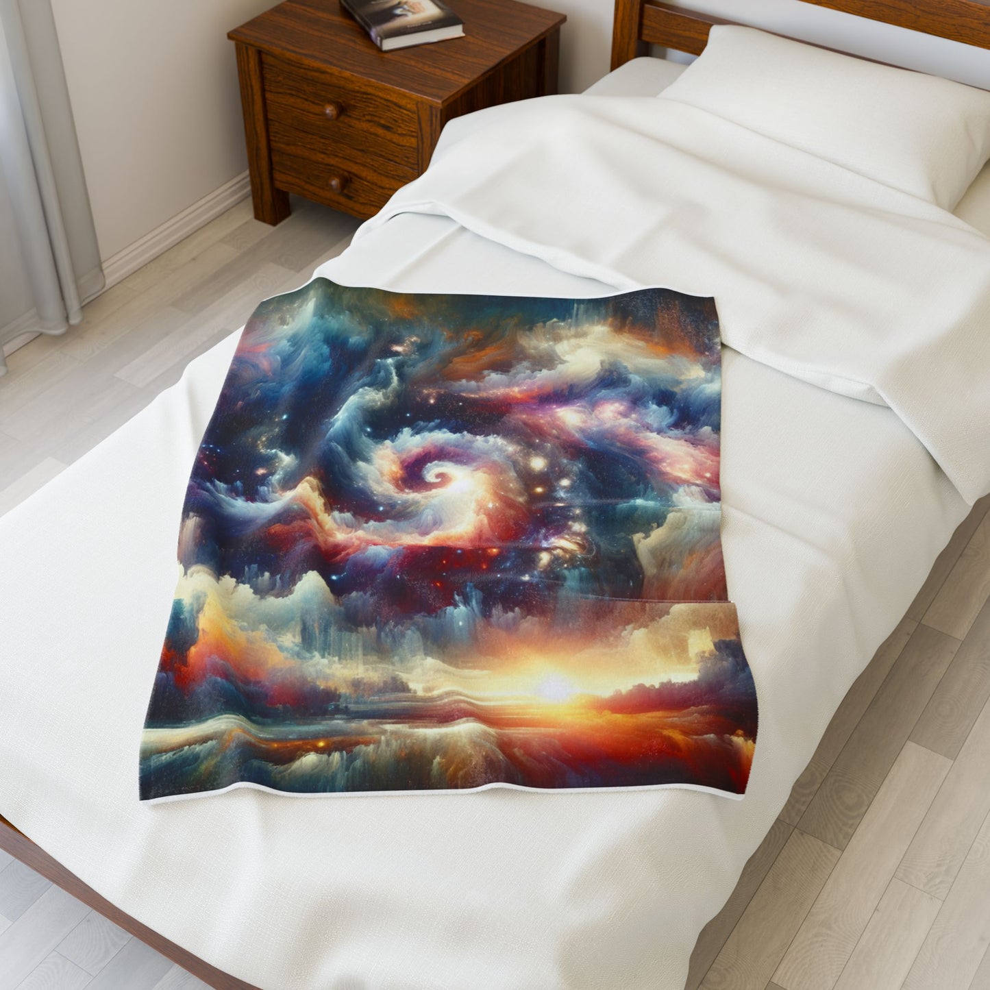 Galactic Whirlwind Dawn- Plush Blanket