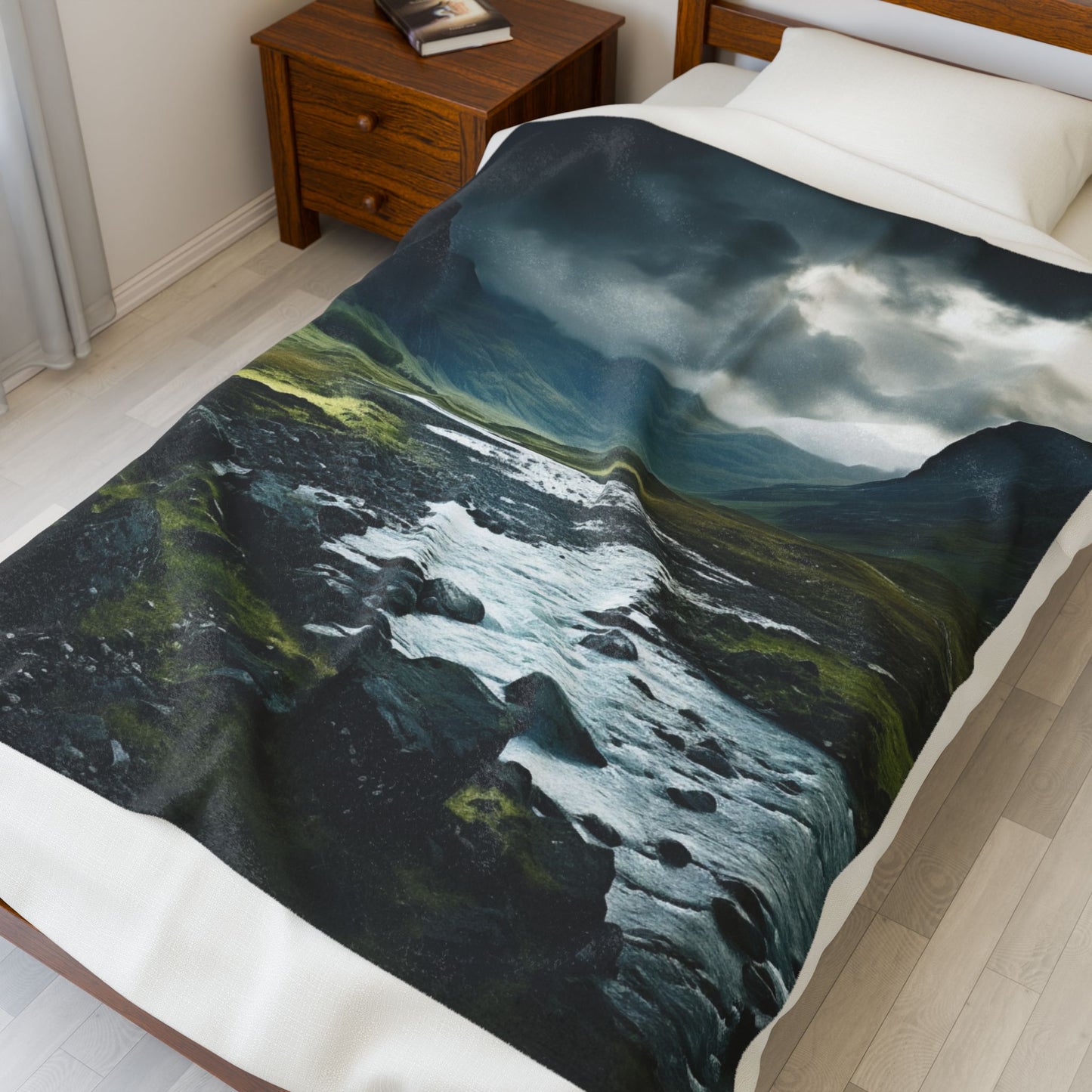 Mystic Highlands River Passage- Plush Blanket