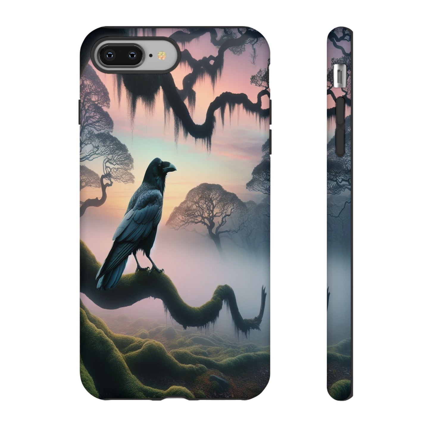 Raven in the Misty Forest - Phone Case