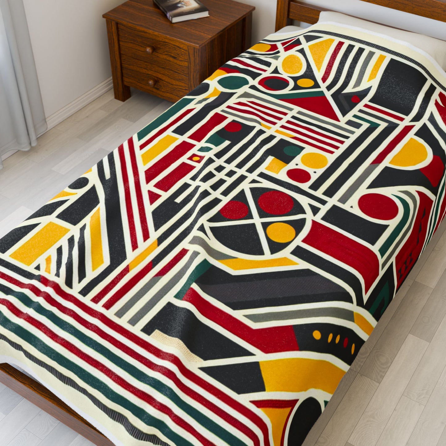 Rhythmic Geometry - Plush Blanket