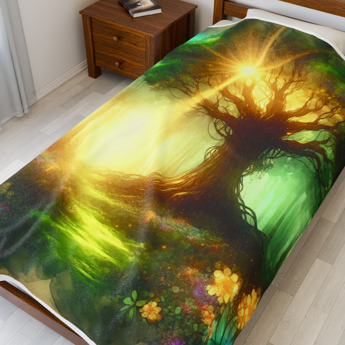 Enlightened Wilderness Gleam - Plush Blanket