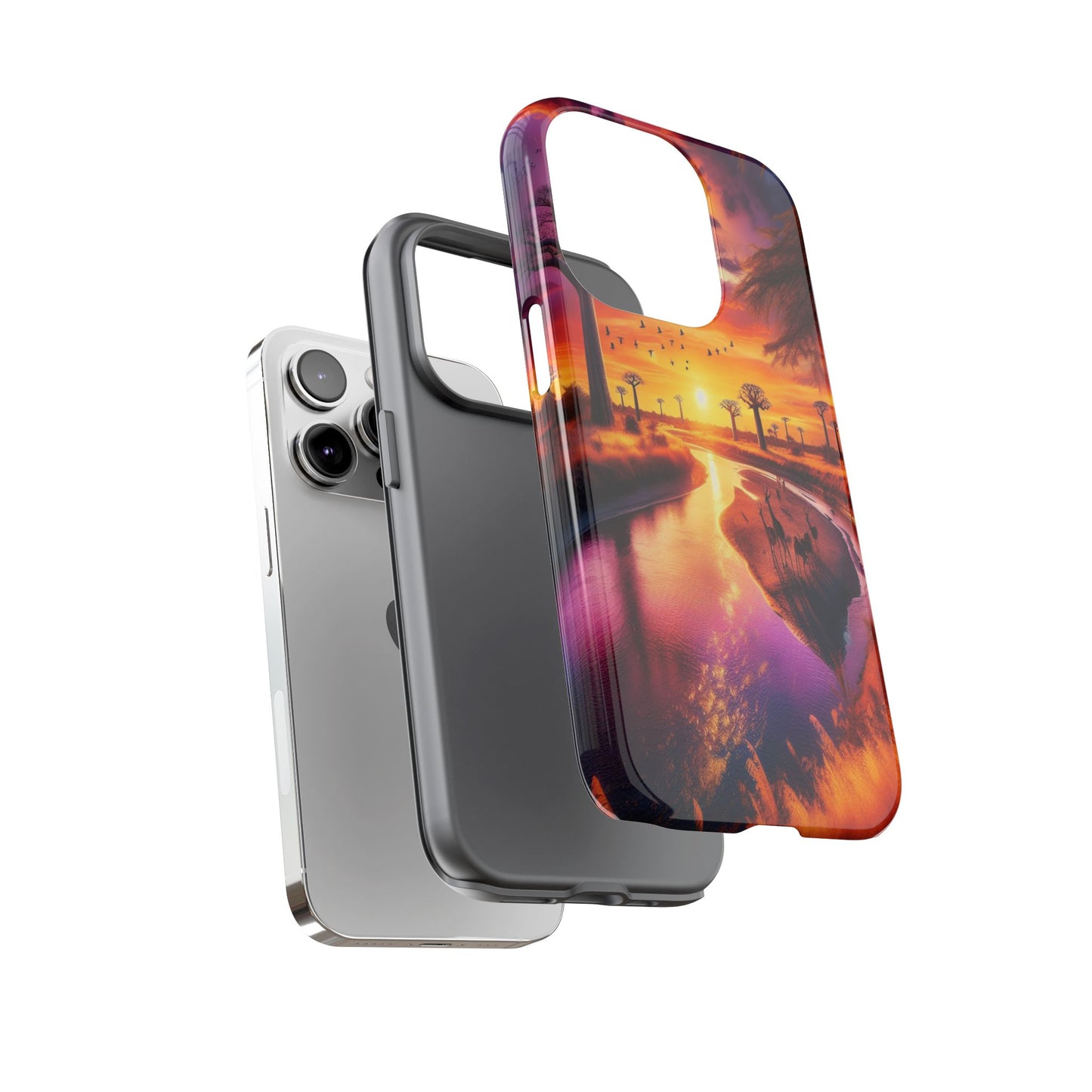 Journey Through Radiant Savannah - Phone Case