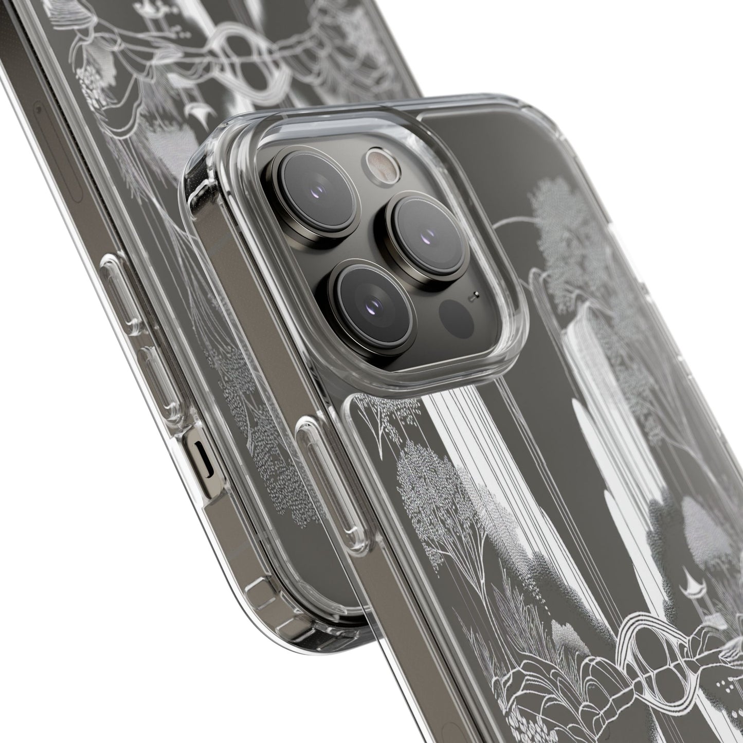 Transparent Waterfall Bridge Scene Iphone Case Compatible With Iphone 16 15 14 - Clear Phone Cover