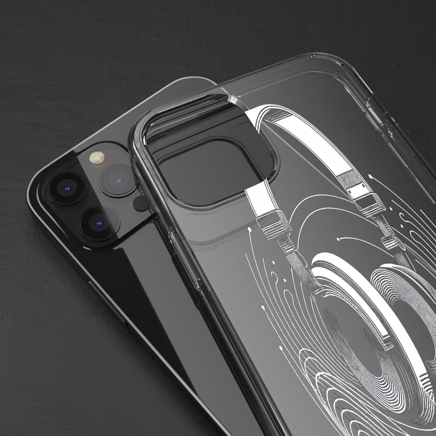 Transparent Sound Waves Unleashed Iphone Case Compatible With Iphone 16 15 14 - Clear Phone Cover