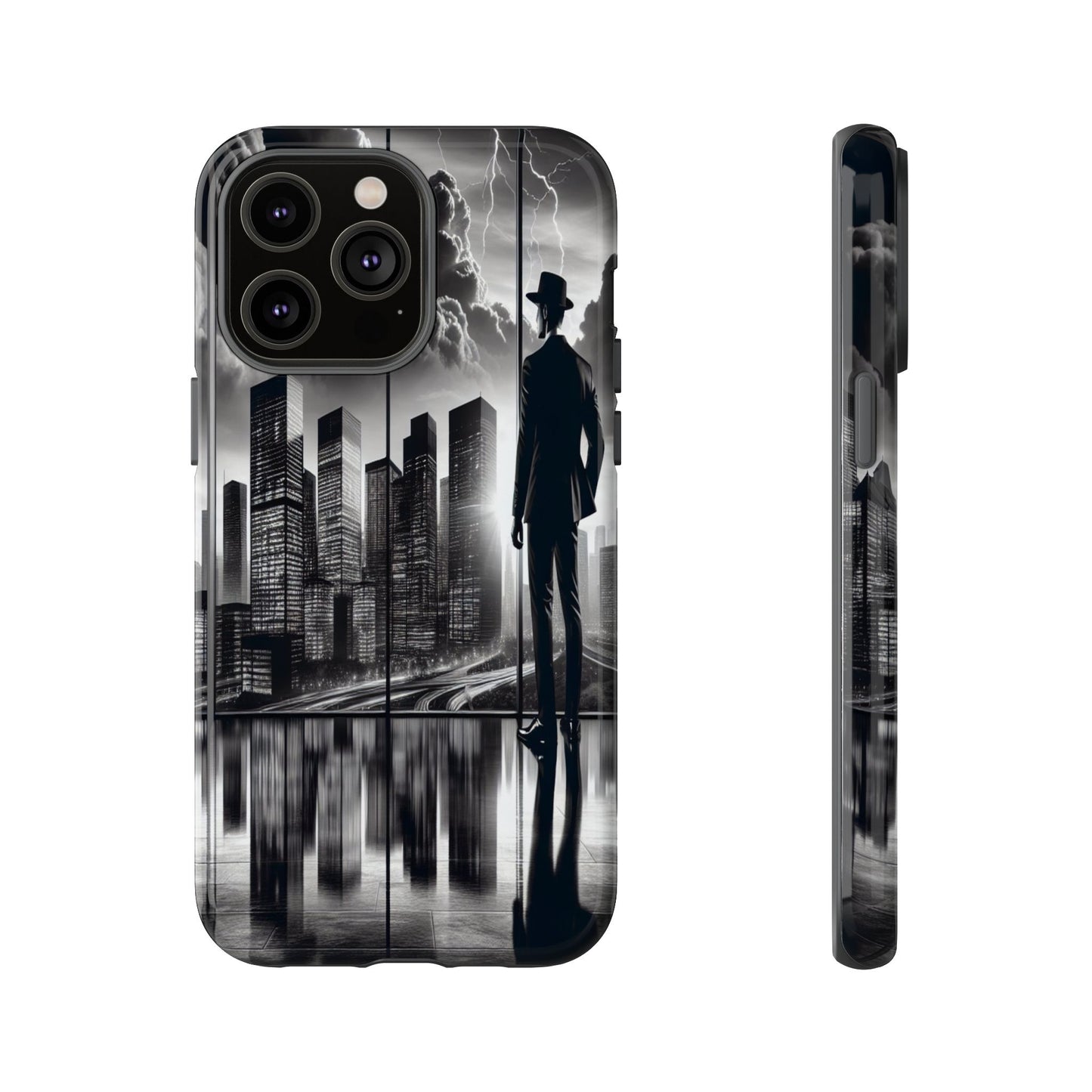 Protective Cityscape in Monochrome Moments Iphone Case Compatible With Iphone 16 15 14 - Phone Cover