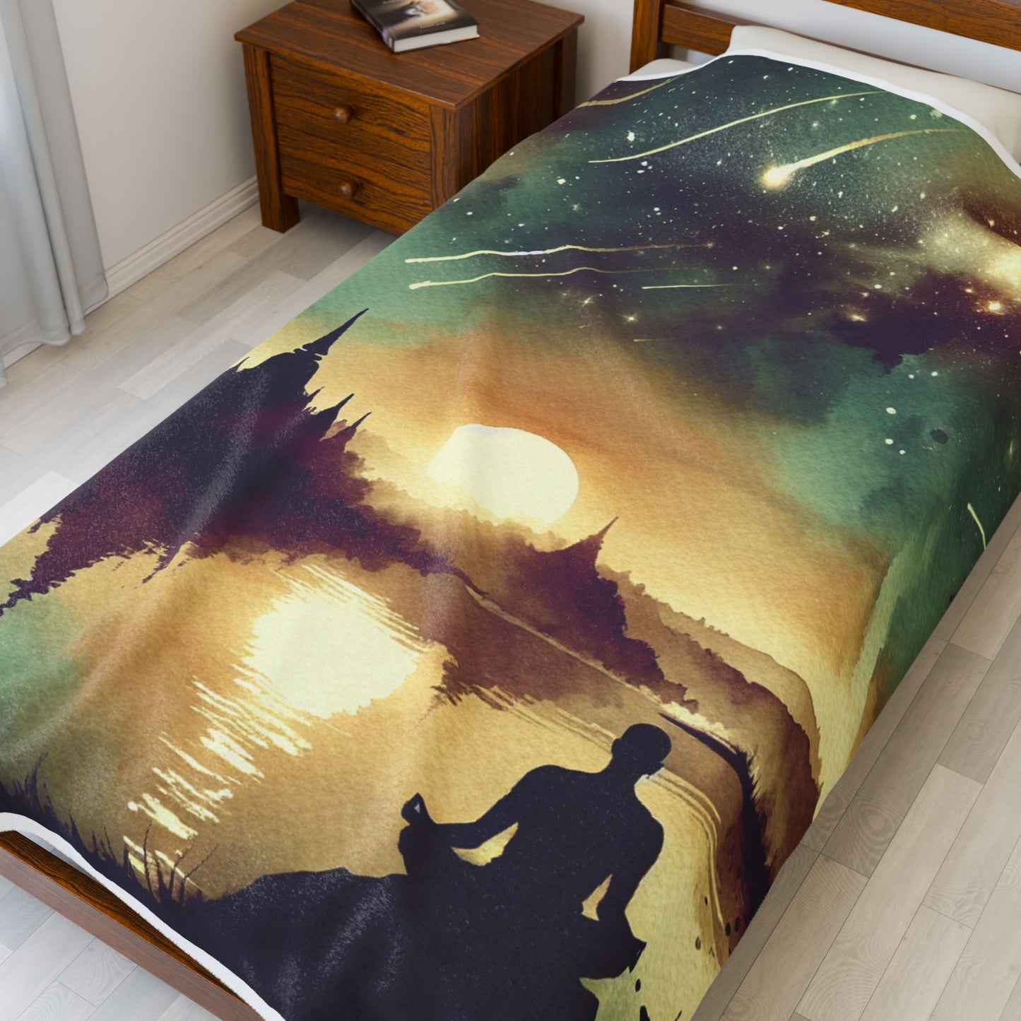 Celestial Reflections At Dusk - Plush Blanket