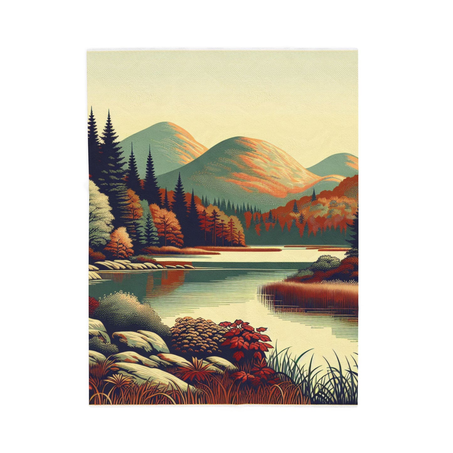 Rustic Highland Repose- Plush Blanket