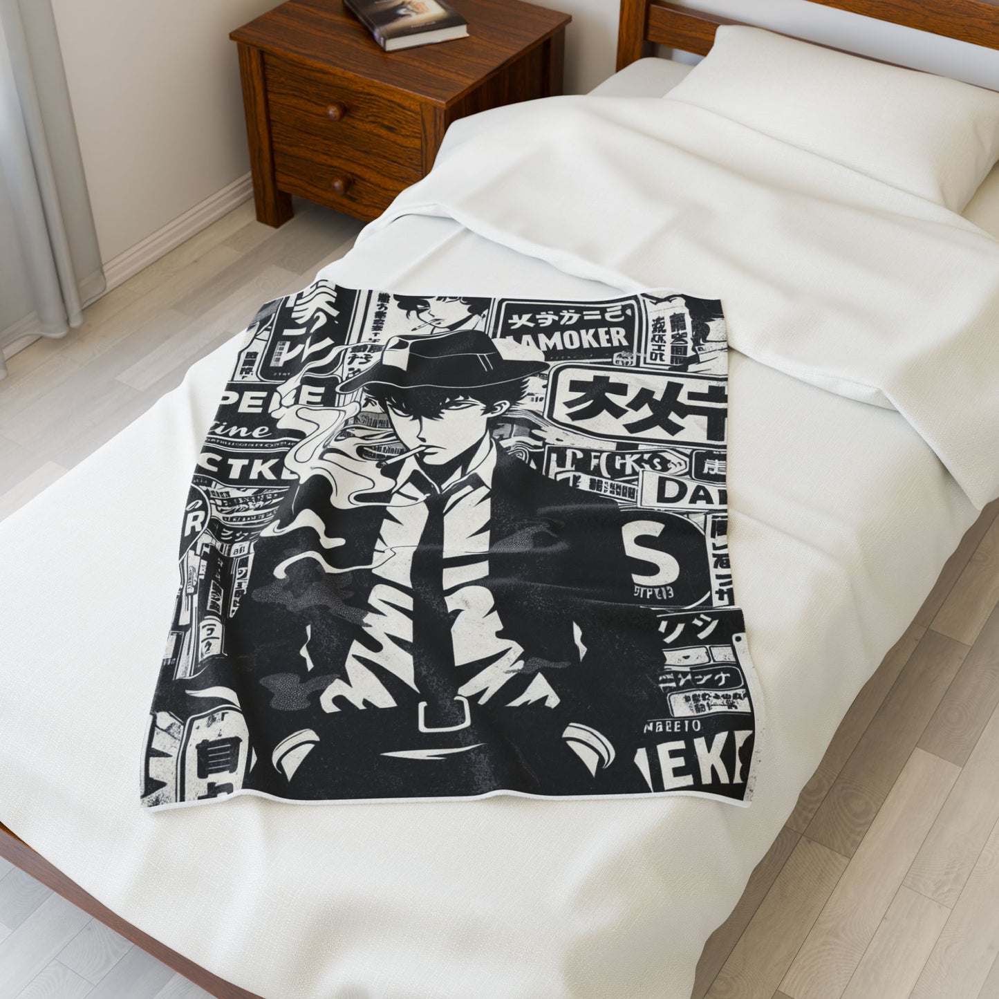 Detective Noir in the City - Plush Blanket