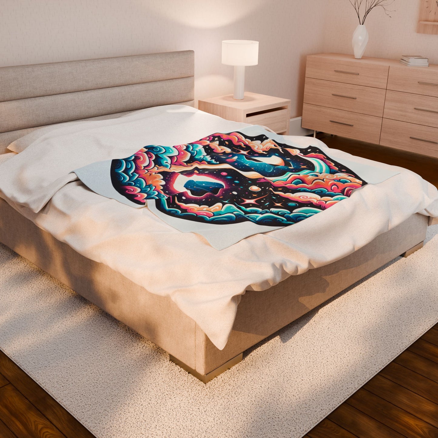 Cosmic Balance Unveiled - Plush Blanket