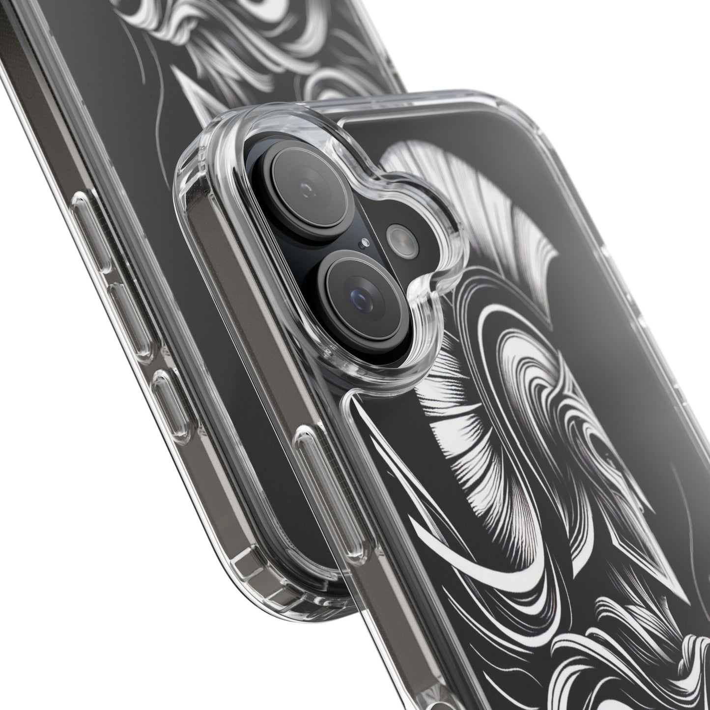 Transparent Helmeted Sentinel in Monochrome Motion Iphone Case Compatible With Iphone 16 15 14 - Clear Phone Cover