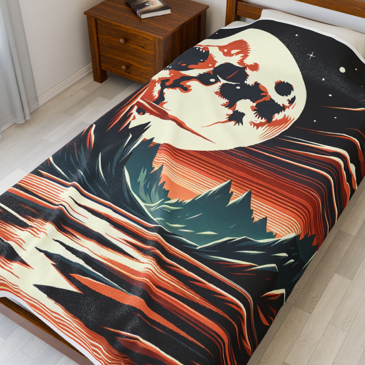 Lunar Landscape Reflections - Plush Blanket
