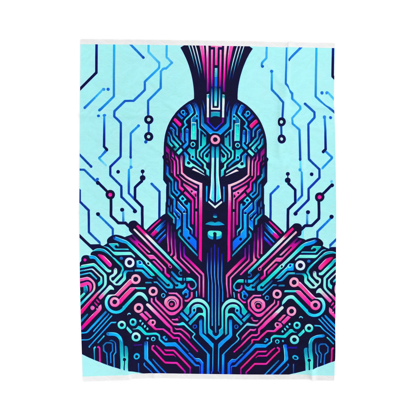 Techno Warrior's Essence - Plush Blanket