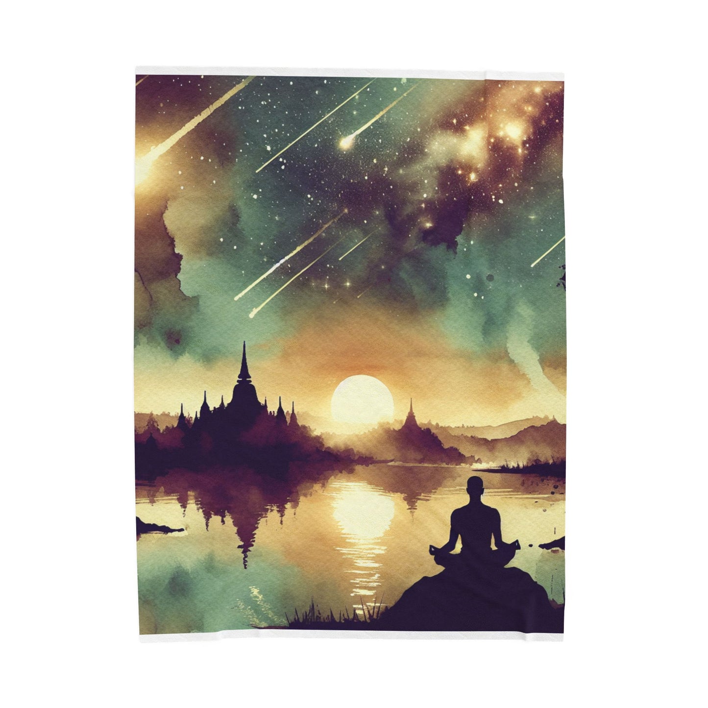 Celestial Reflections At Dusk - Plush Blanket
