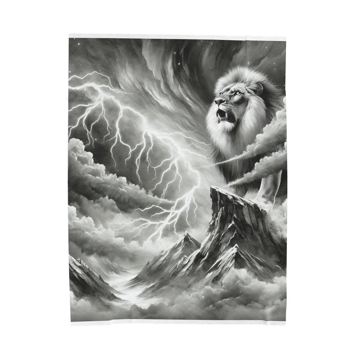 Majestic Roar of the Storm - Plush Blanket