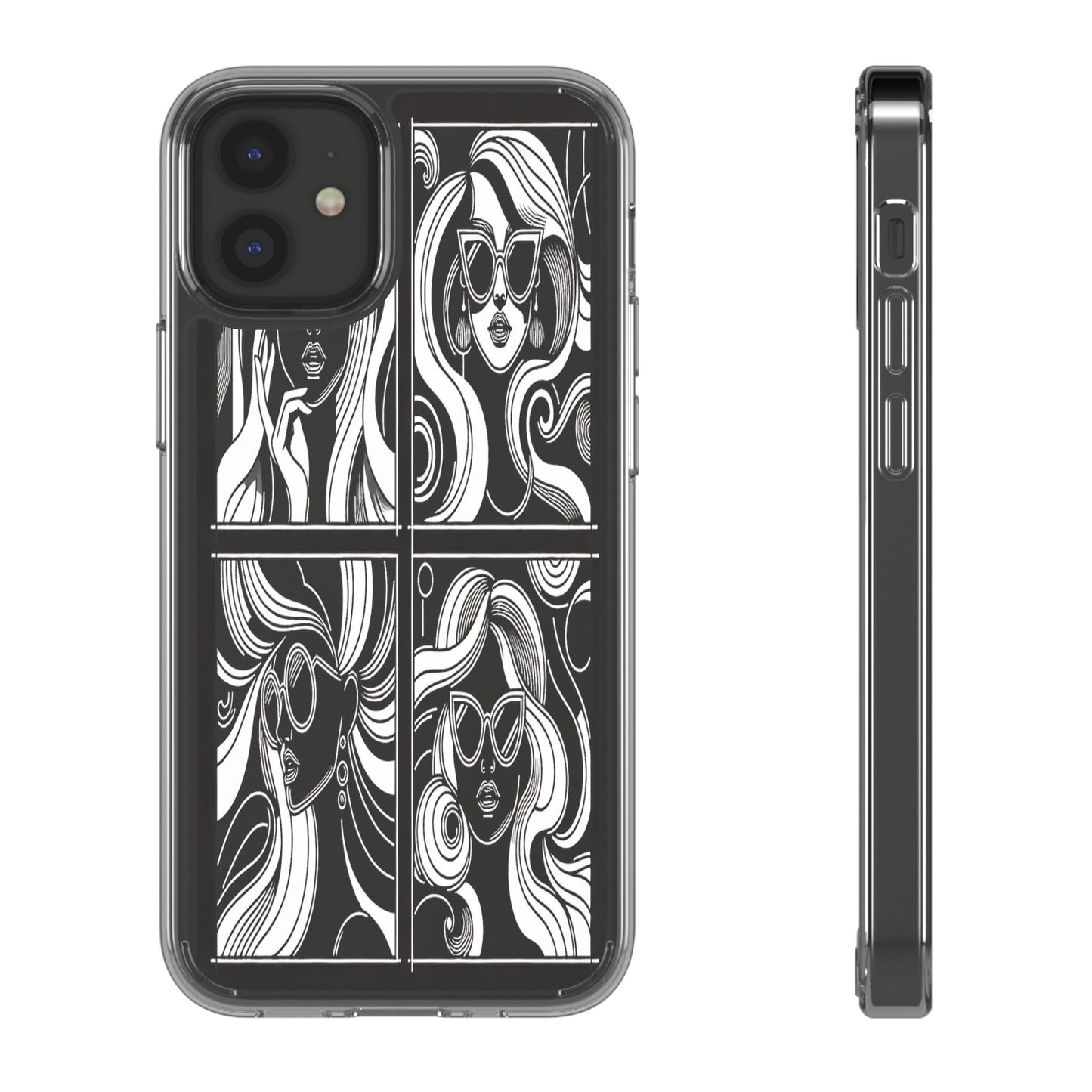 Transparent Chic Visionaries Iphone Case Compatible With Iphone 16 15 14 - Clear Phone Cover