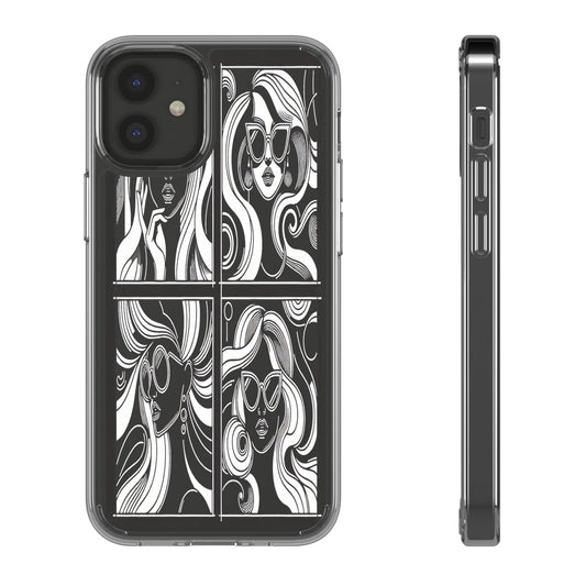 Transparent Chic Visionaries Iphone Case Compatible With Iphone 16 15 14 - Clear Phone Cover