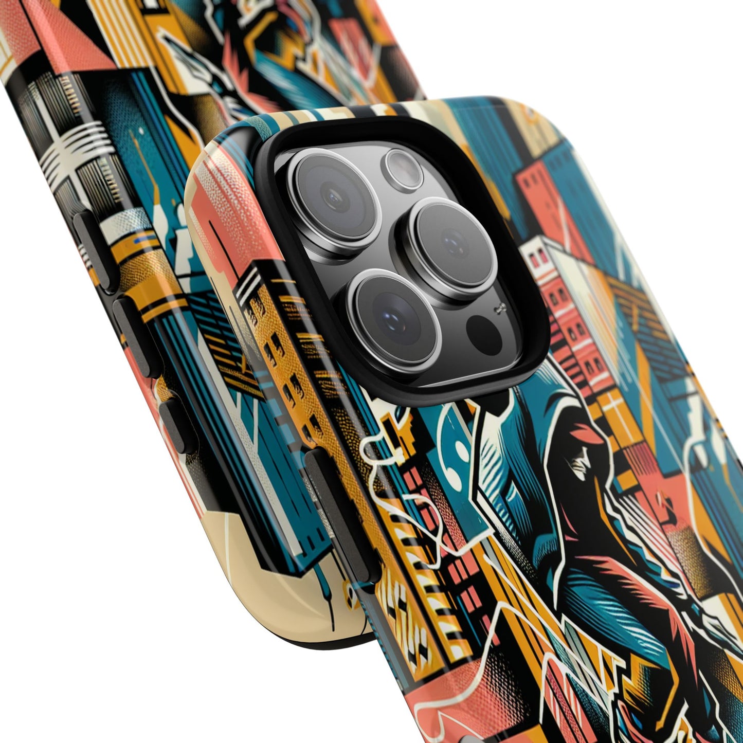 Skater in the Cityscape - Phone Case