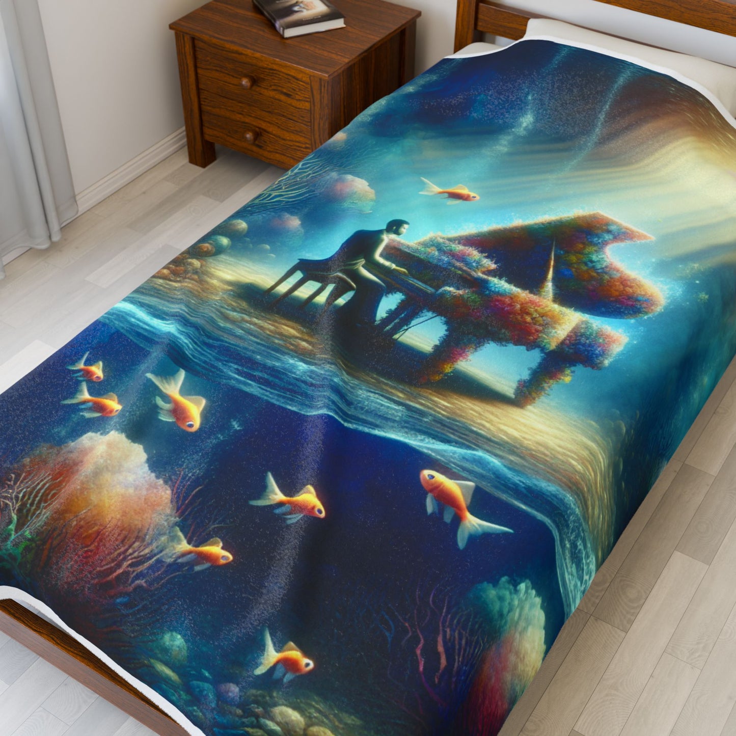 Melody Beneath the Waves - Plush Blanket