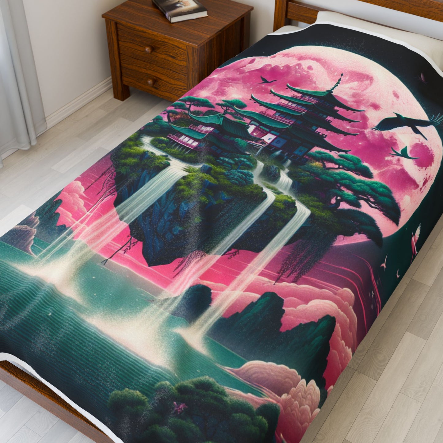 Floating Sanctuary in the Sky - Plush Blanket