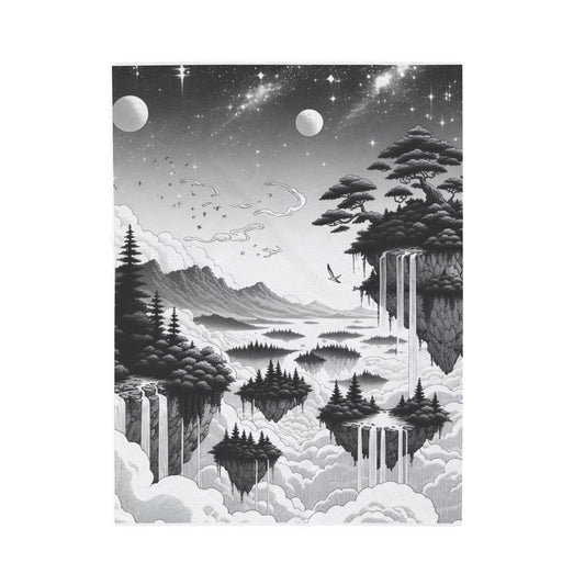 Floating Islands in the Clouds - Plush Blanket