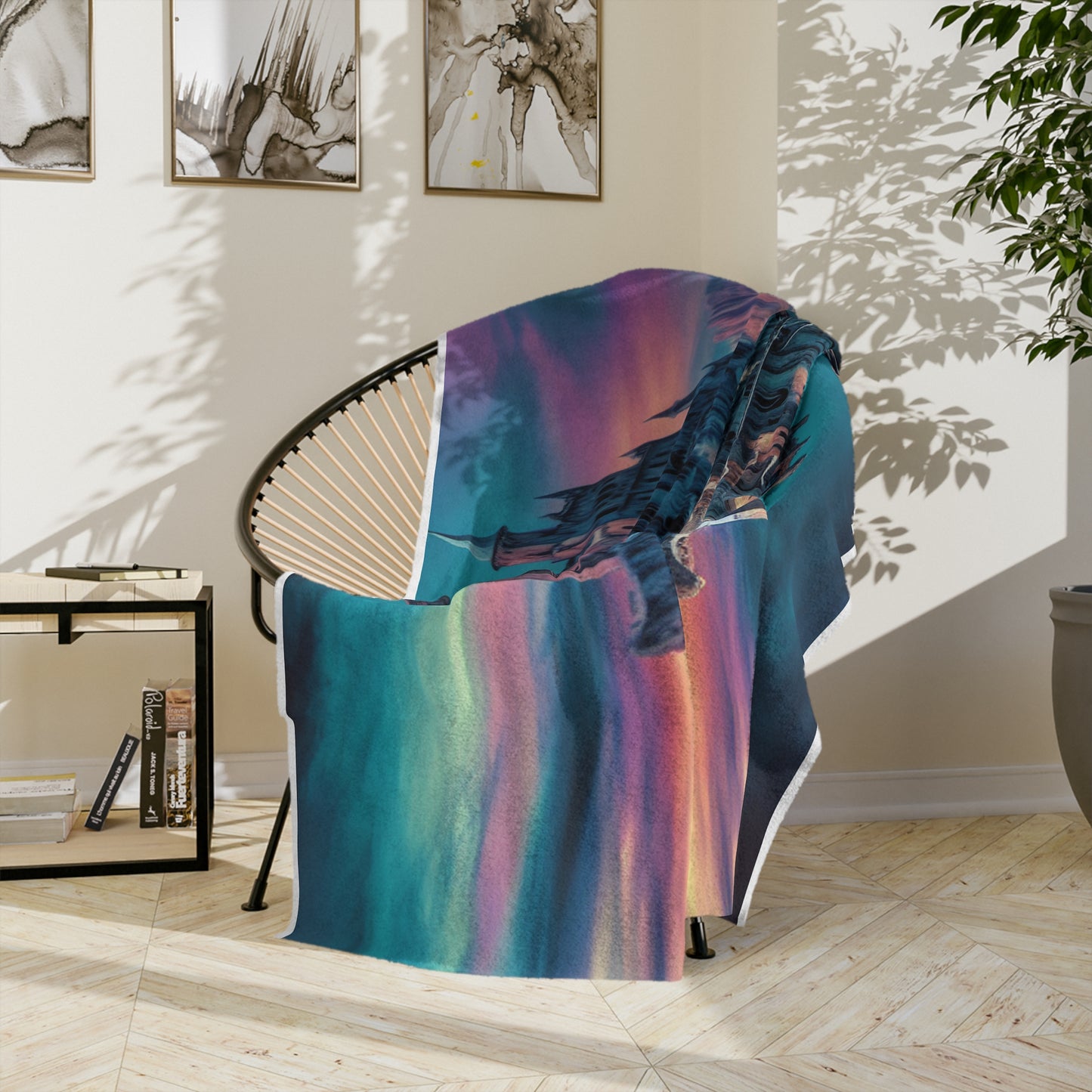 Winter Castle at Lakeside - Minky Blanket