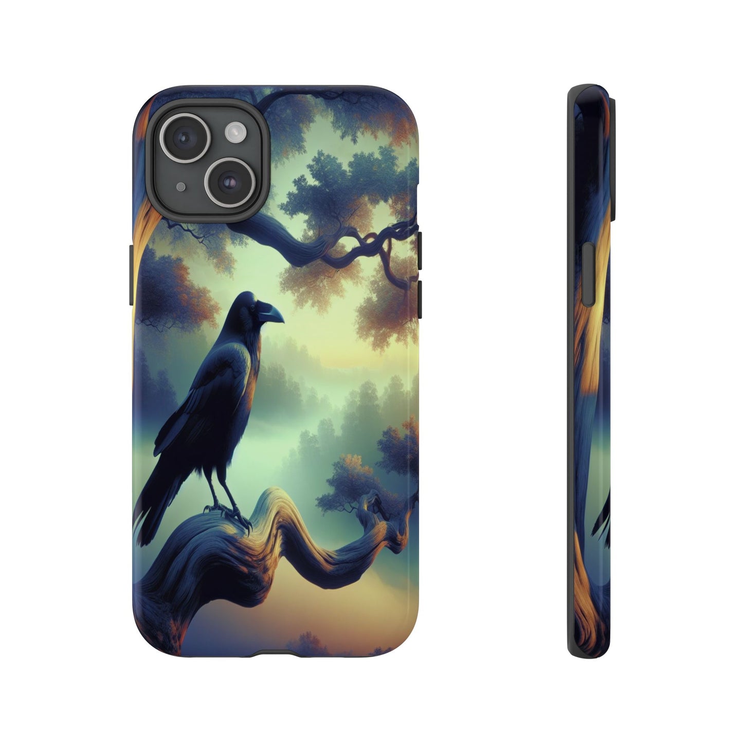Raven in the Misty Forest - Phone Case