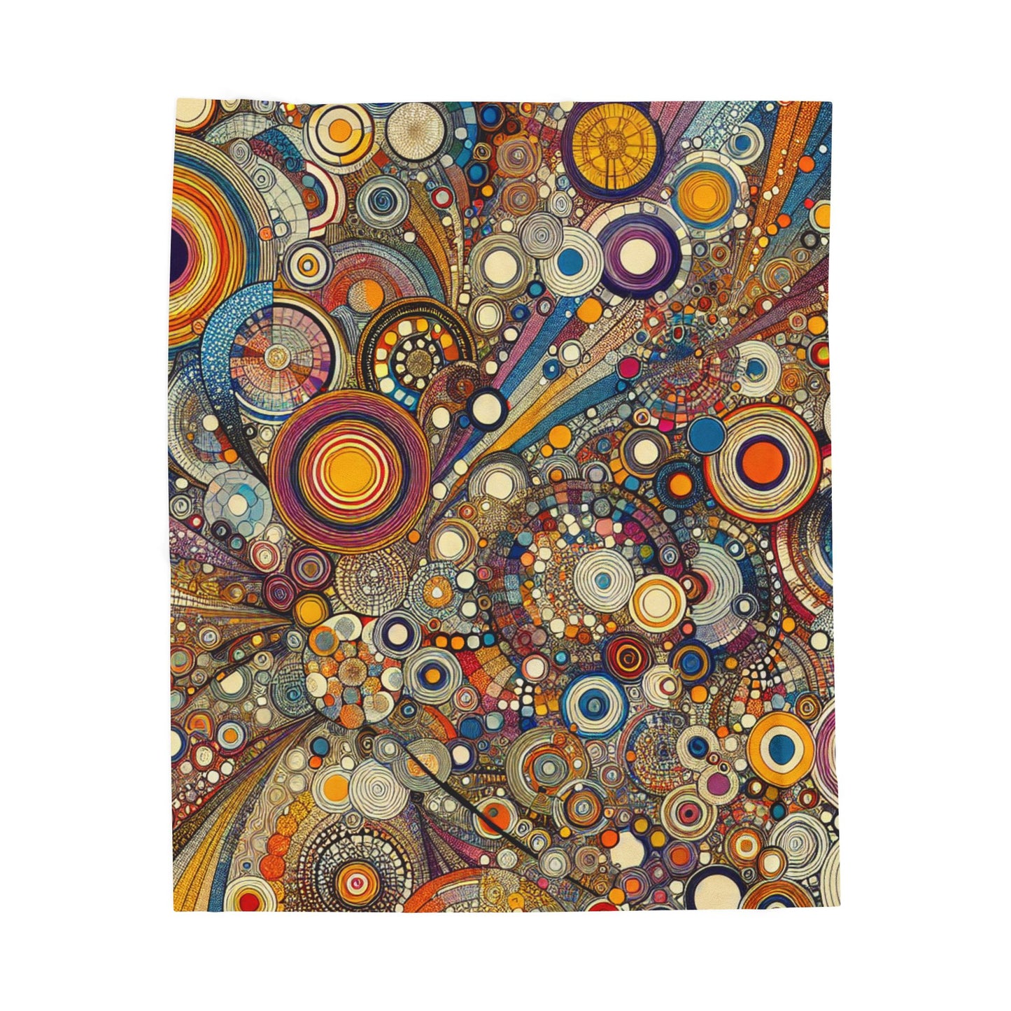 Cosmic Circles Dance - Plush Blanket