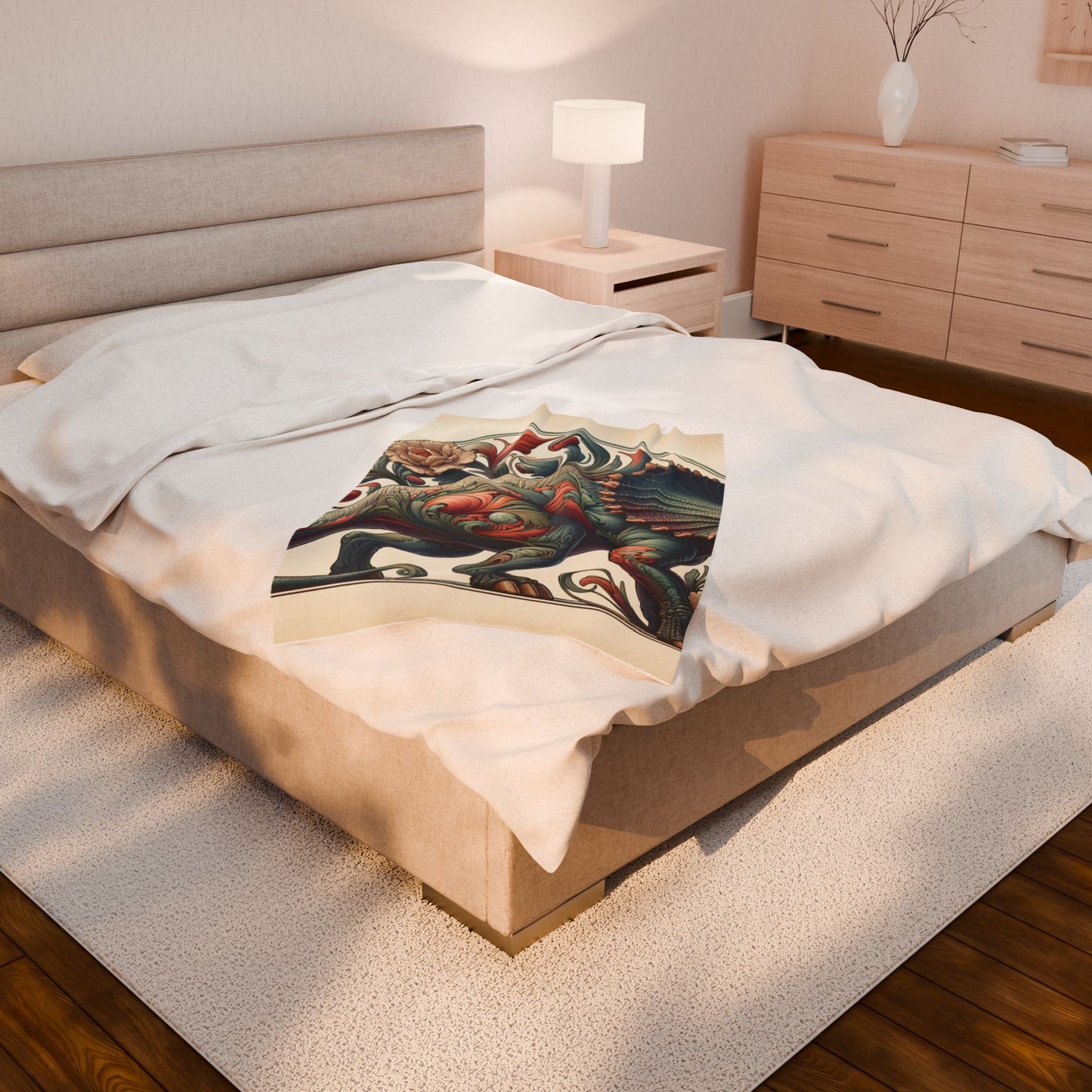 Baroque Dinotopia- Plush Blanket