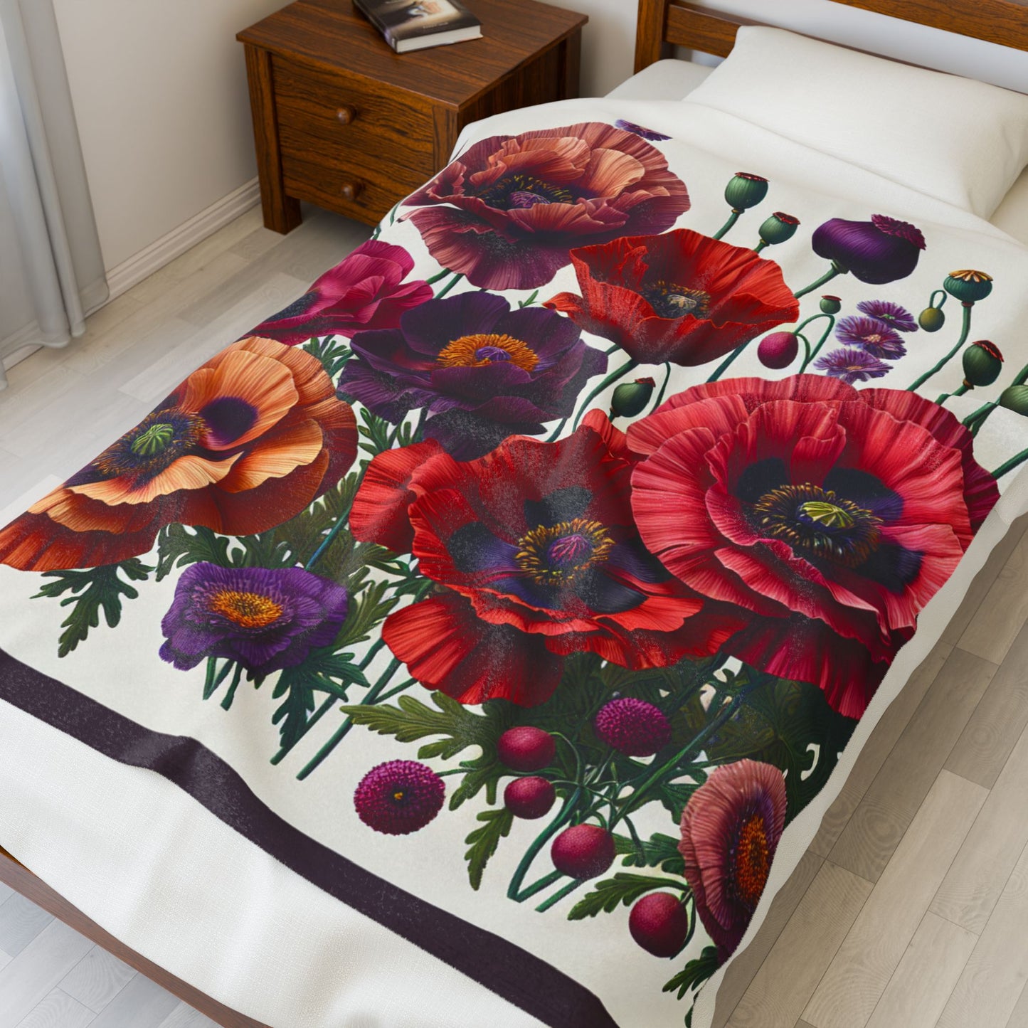 Opulent Poppies Display- Plush Blanket