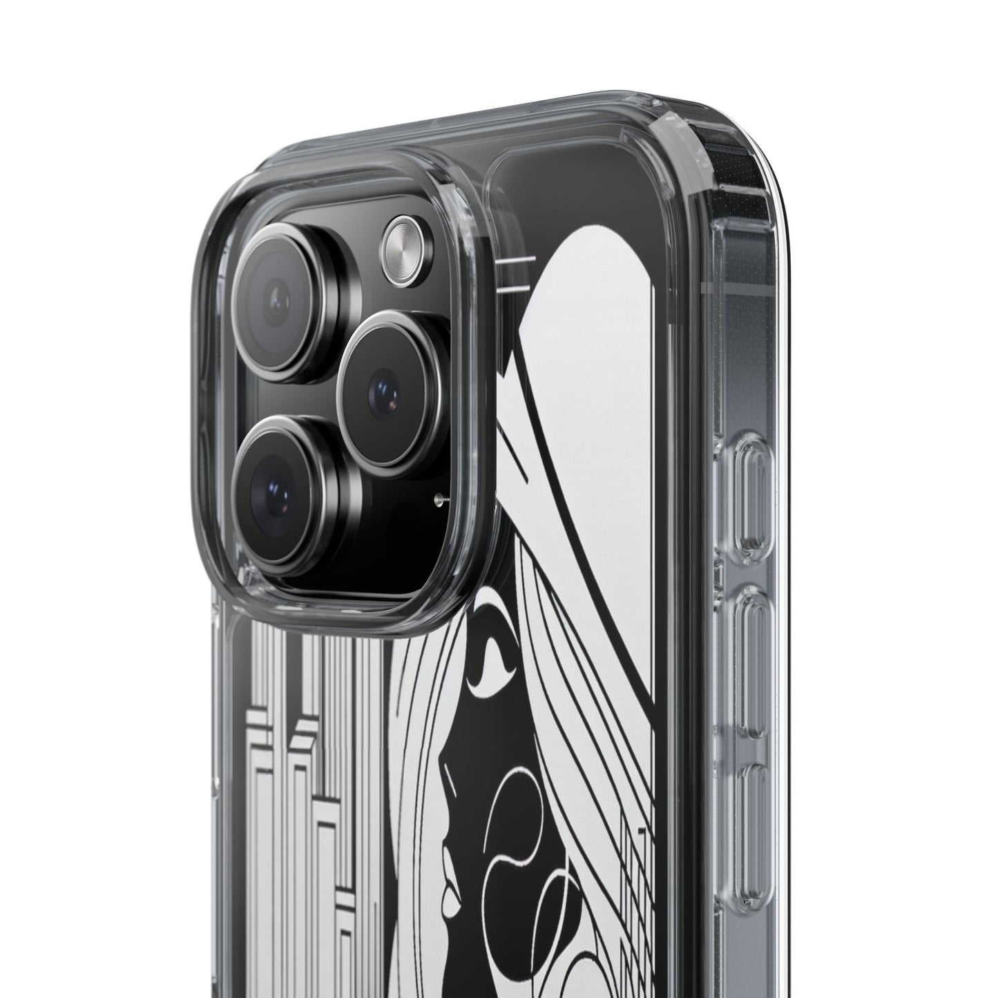 Transparent Silhouette of a Modern Vision Iphone Case Compatible With Iphone 16 15 14 - Clear Phone Cover