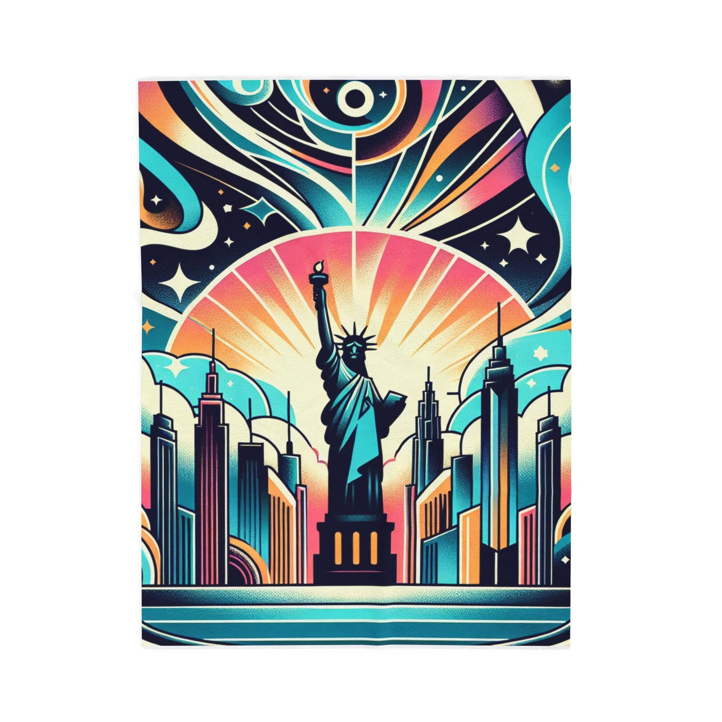 Liberty Amidst the Stars- Plush Blanket