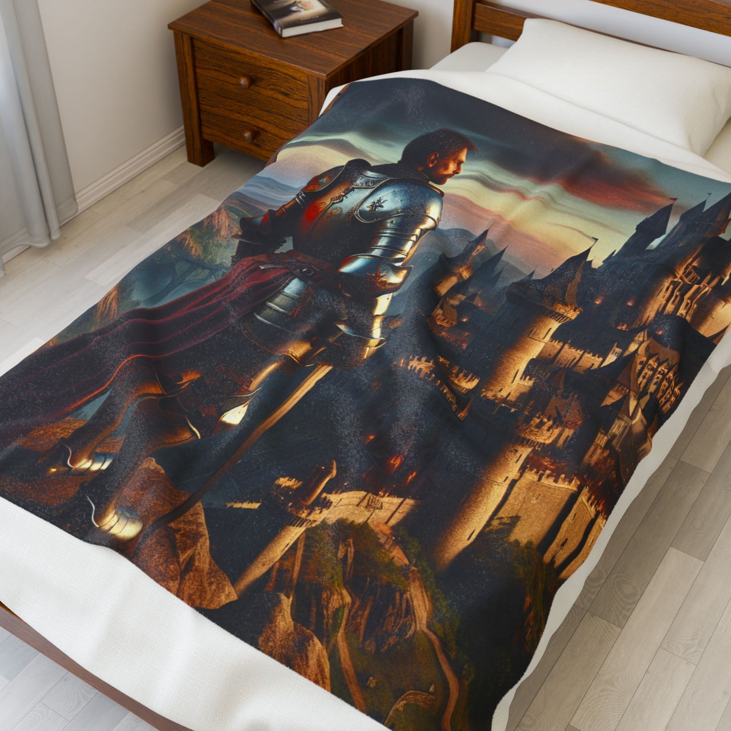 Sentinel at Sunset Castle- Plush Blanket