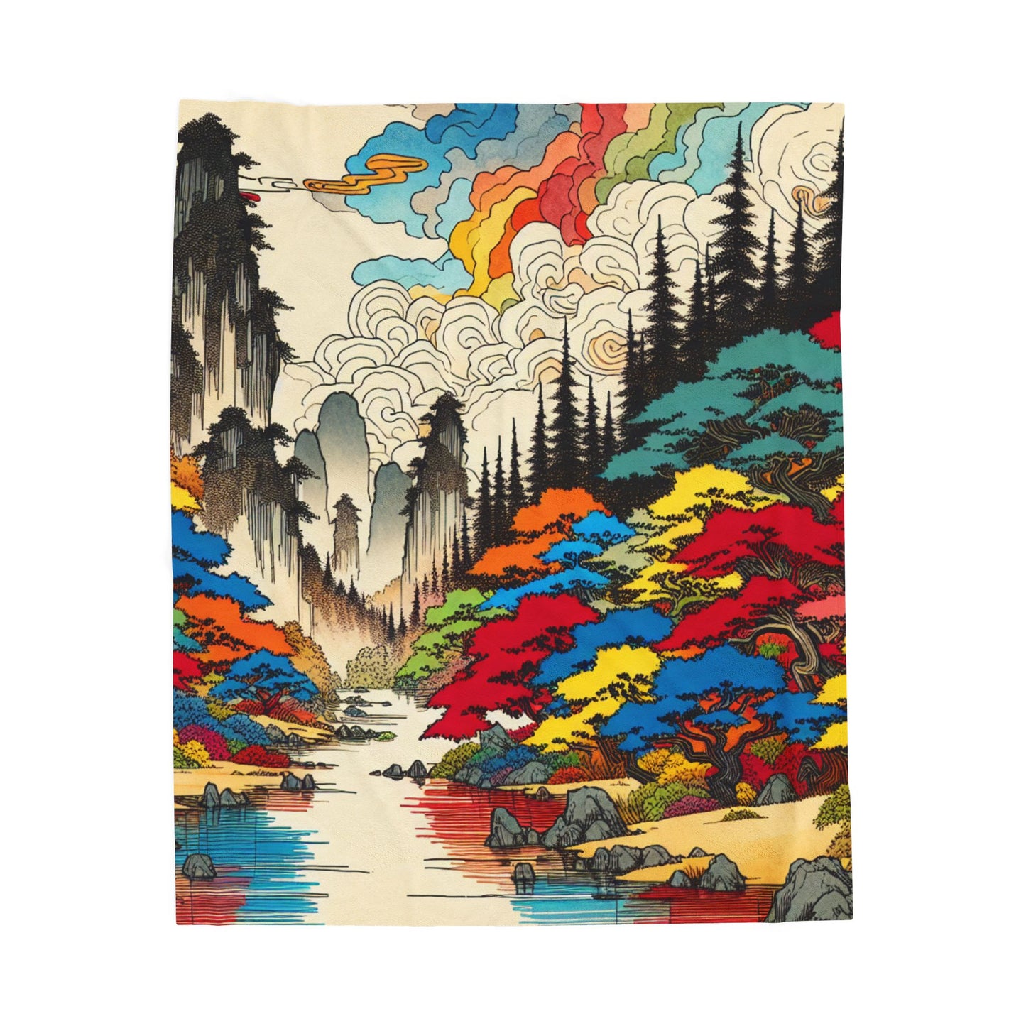 Harmony of Seasons - Plush Blanket