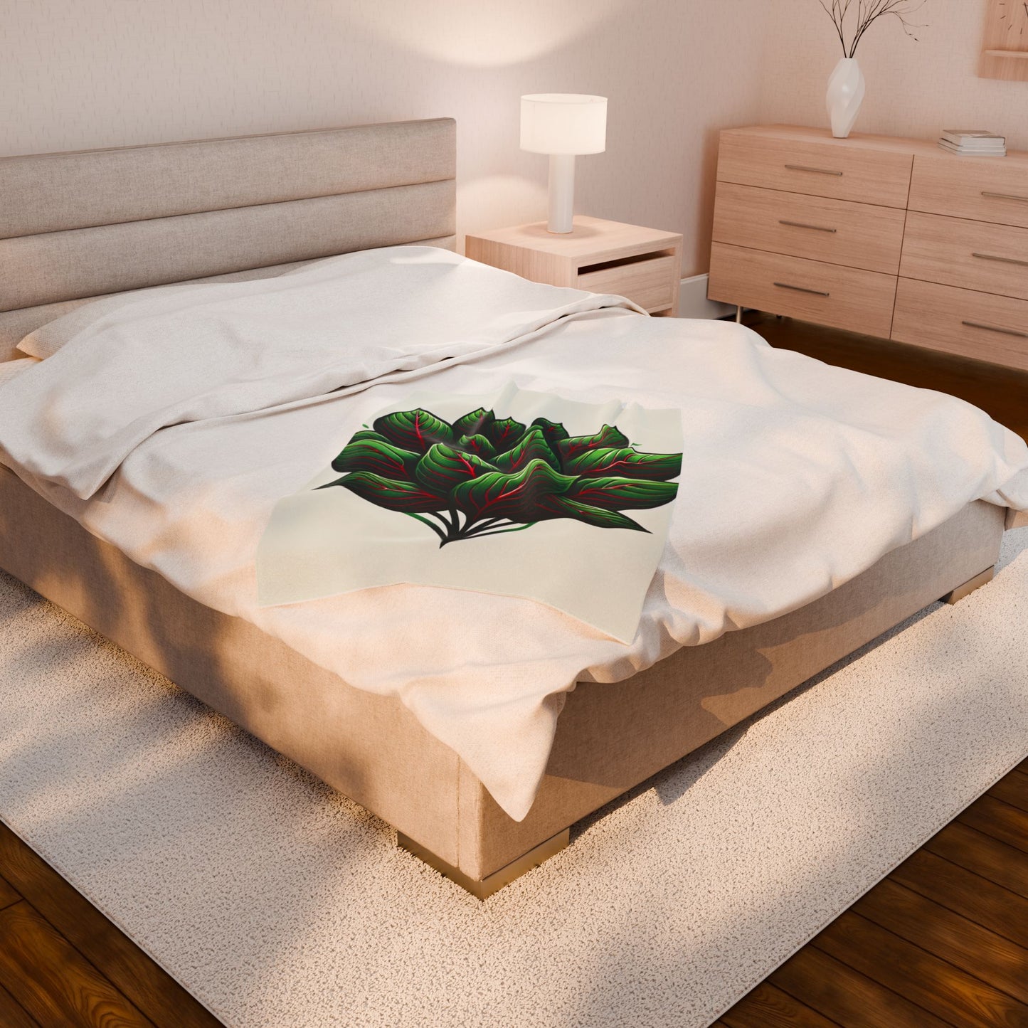 Verdant Leaves Ensemble - Plush Blanket