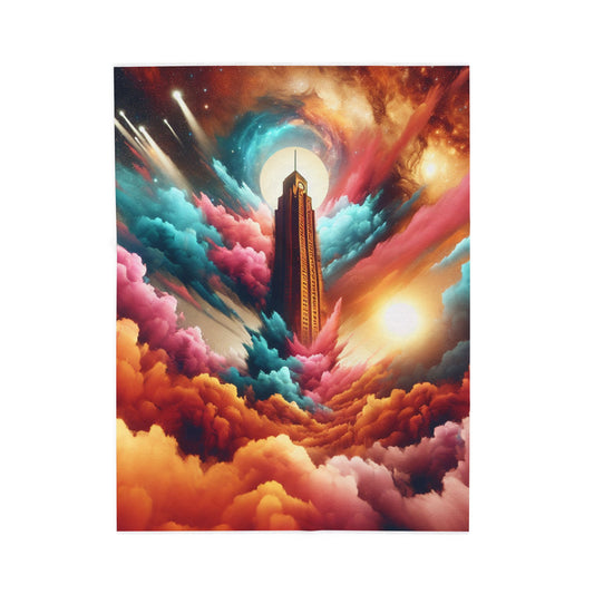 Tower in the Clouds - Plush Blanket