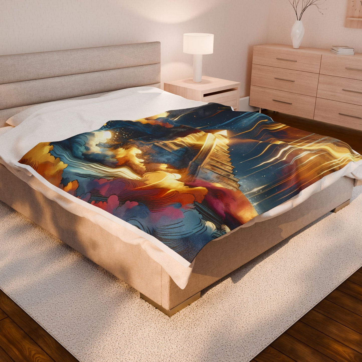 Golden Ascension - Plush Blanket