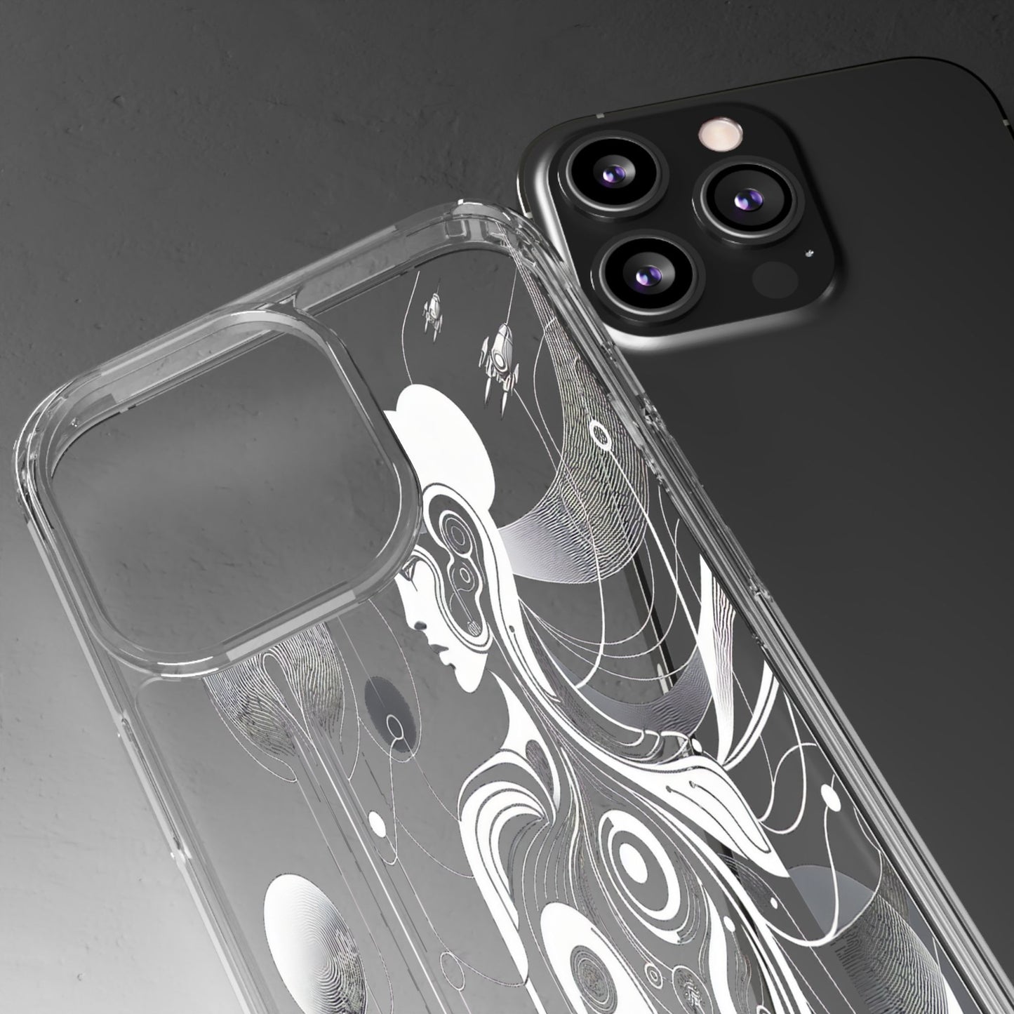 Transparent Galactic Ascent Iphone Case Compatible With Iphone 16 15 14 - Clear Phone Cover