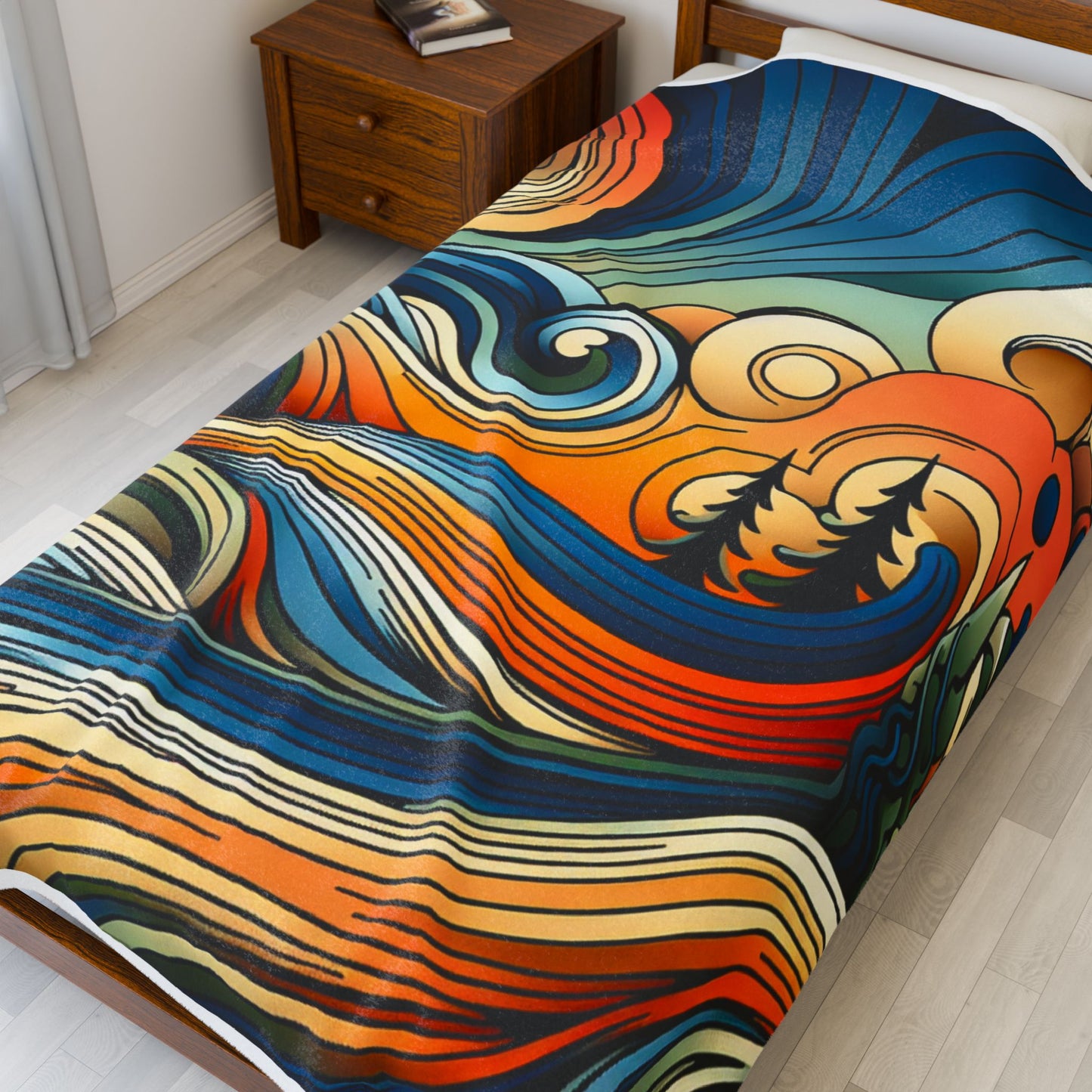 Whirling Colors of Nature - Plush Blanket