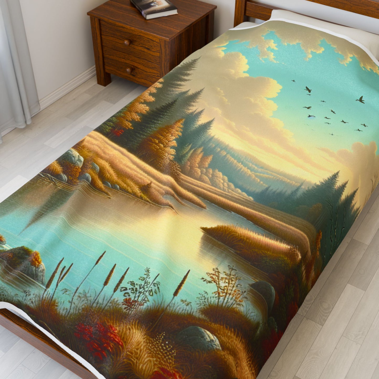 Rippling Serene Expanse- Plush Blanket