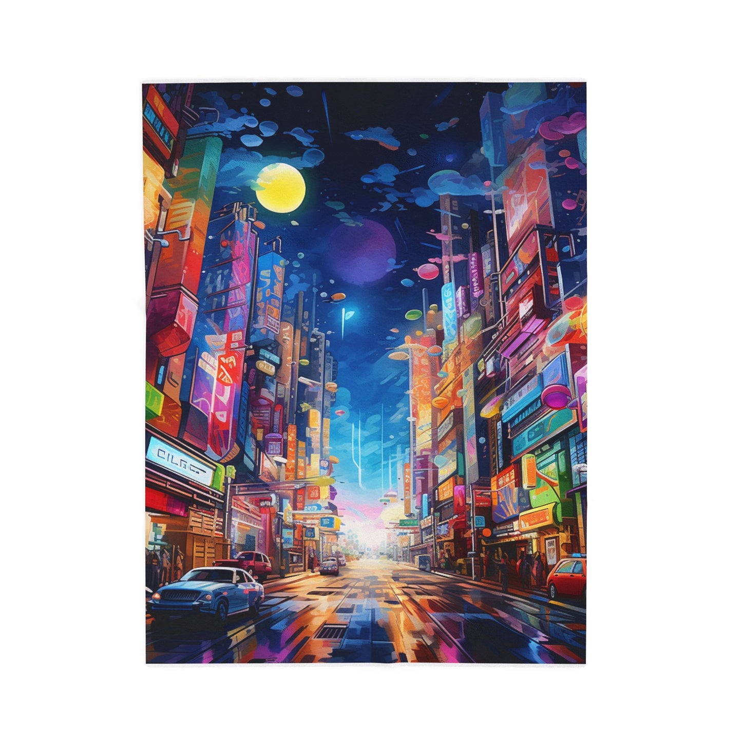 City Pulse at Dusk- Plush Blanket