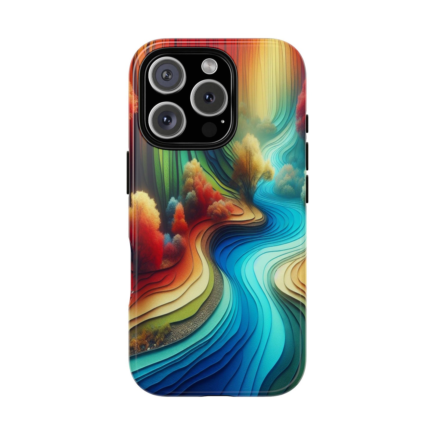 Protective River of Colors Iphone Case Compatible With Iphone 16 15 14 - Iphone Cover