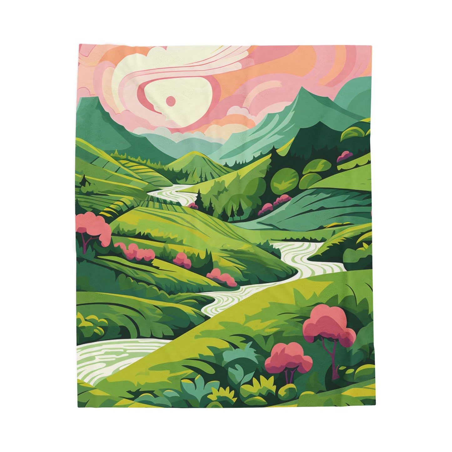 Enchanted Valley Sunset- Plush Blanket