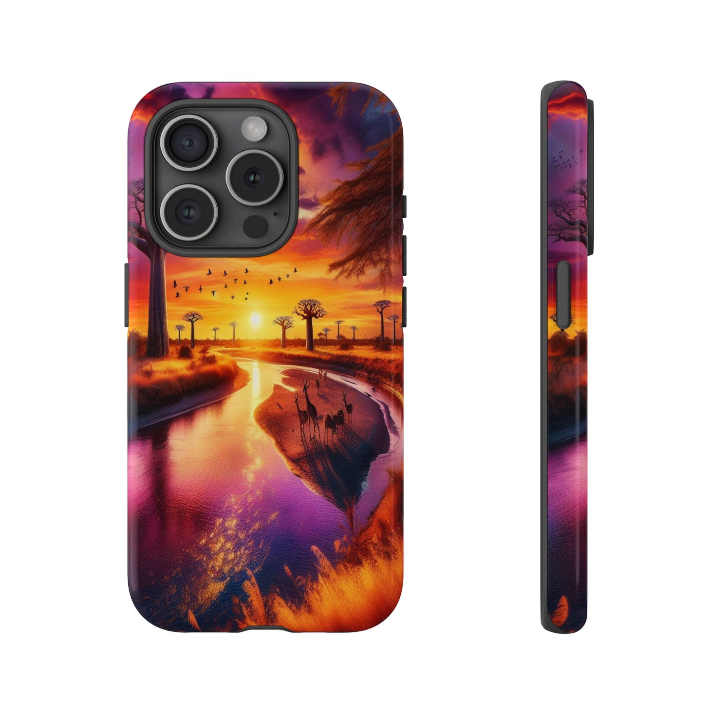 Journey Through Radiant Savannah - Phone Case