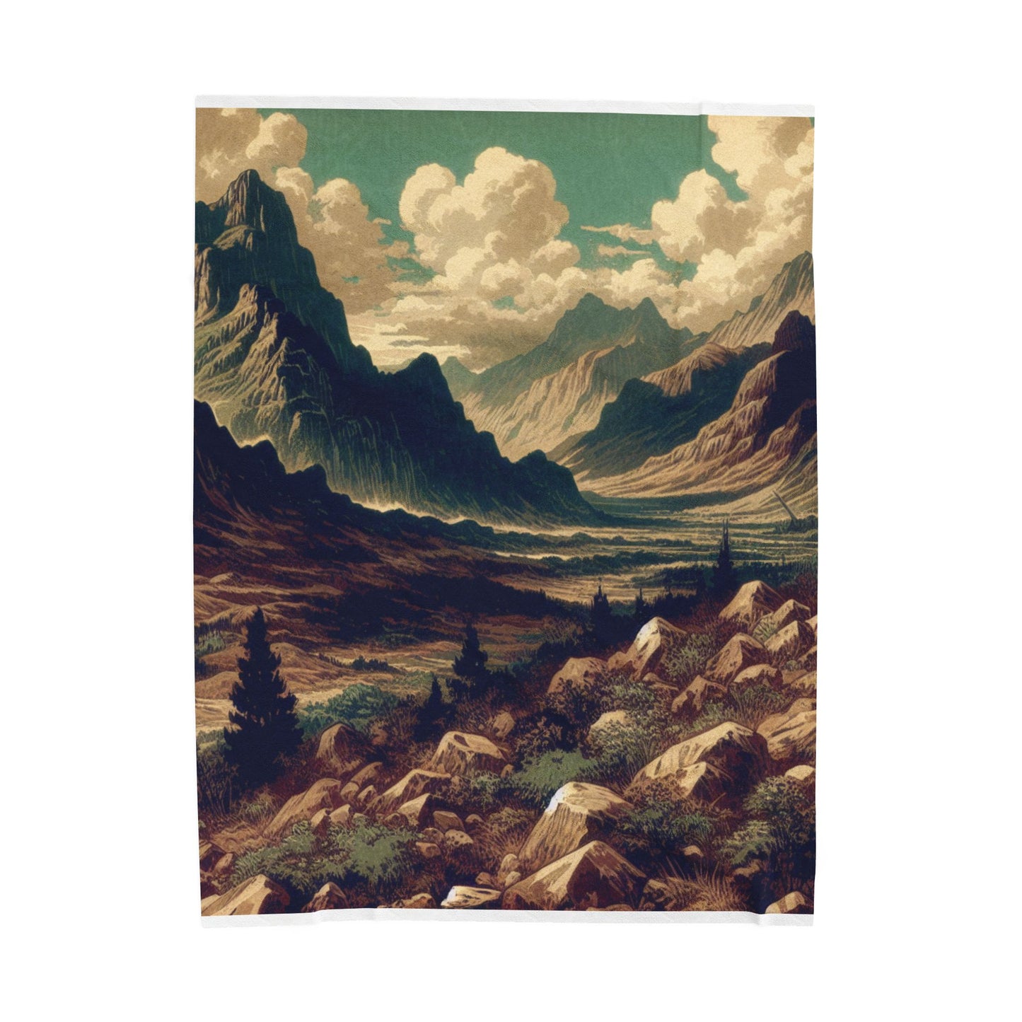 Alpine Wilderness at Dawn- Plush Blanket