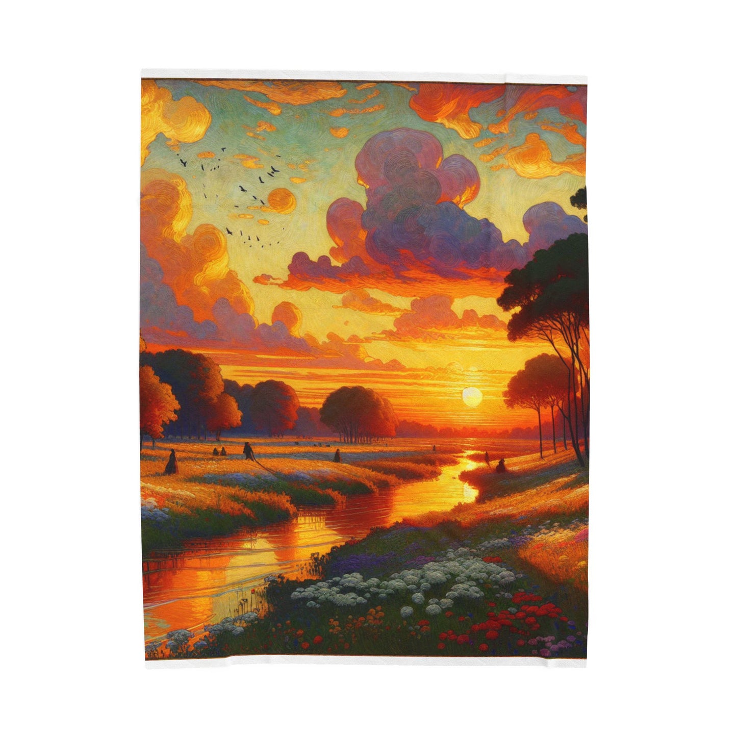 Radiant Evening Radiance - Plush Blanket