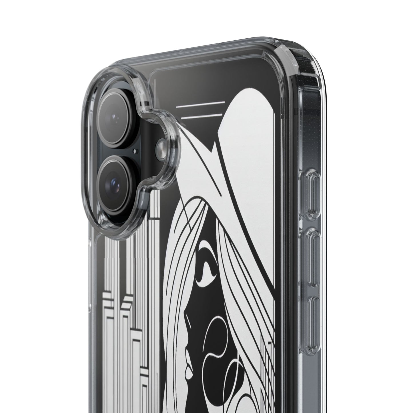 Transparent Silhouette of a Modern Vision Iphone Case Compatible With Iphone 16 15 14 - Clear Phone Cover