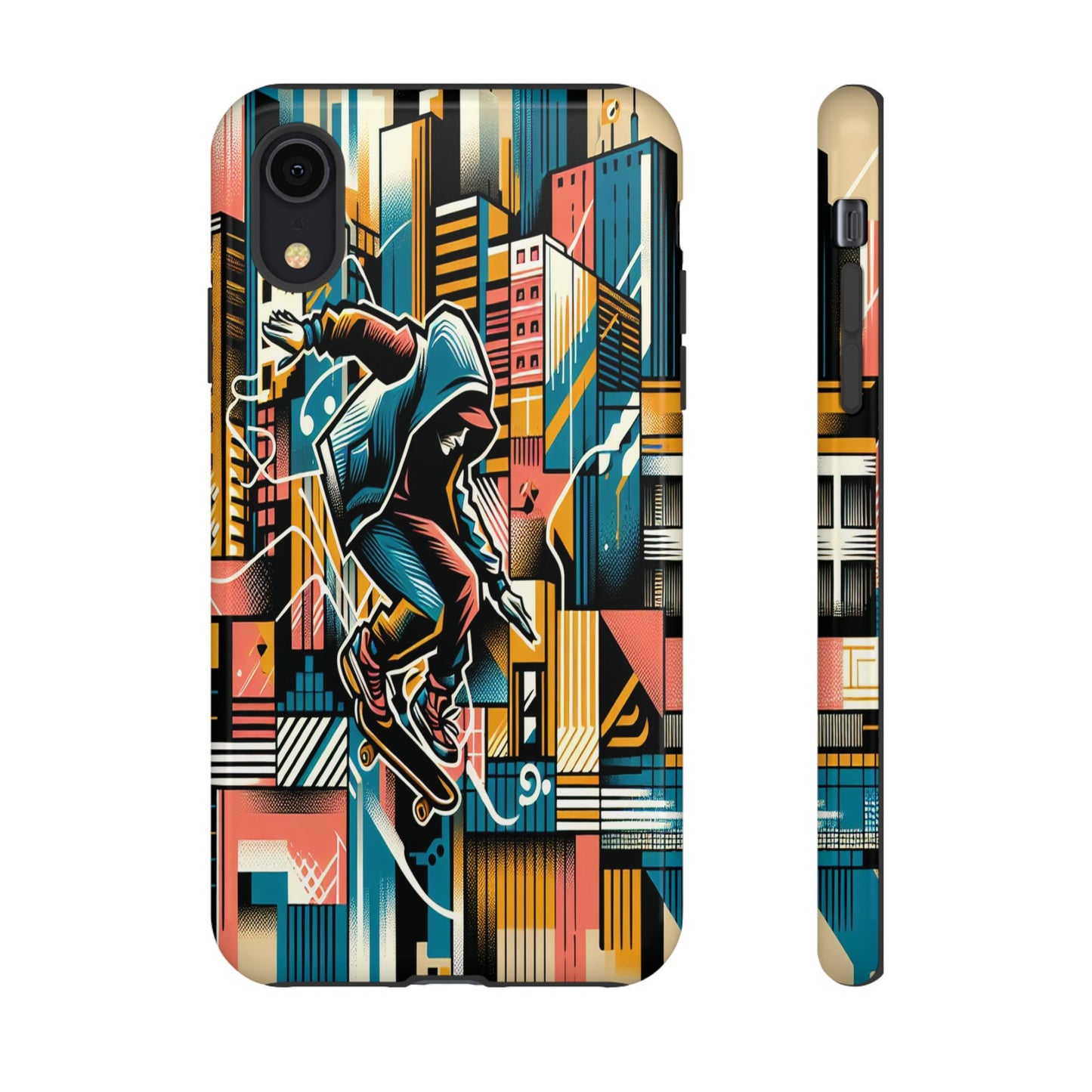 Skater in the Cityscape - Phone Case