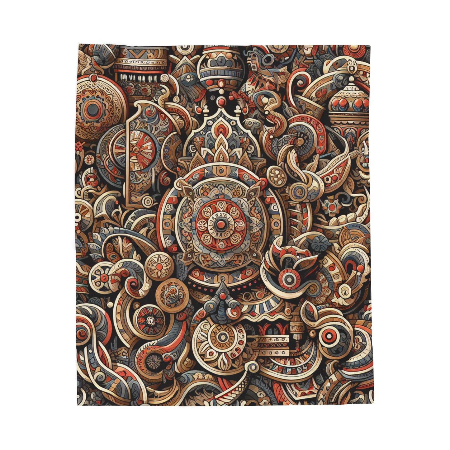 Intricate Tapestry of Time- Plush Blanket